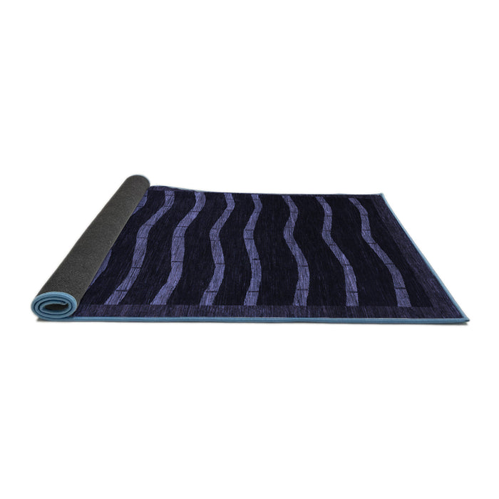 Sideview of Abstract Blue Modern Rug, abs1630blu