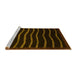 Sideview of Machine Washable Abstract Yellow Modern Rug, wshabs1630yw