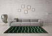 Machine Washable Abstract Turquoise Modern Area Rugs in a Living Room,, wshabs1630turq