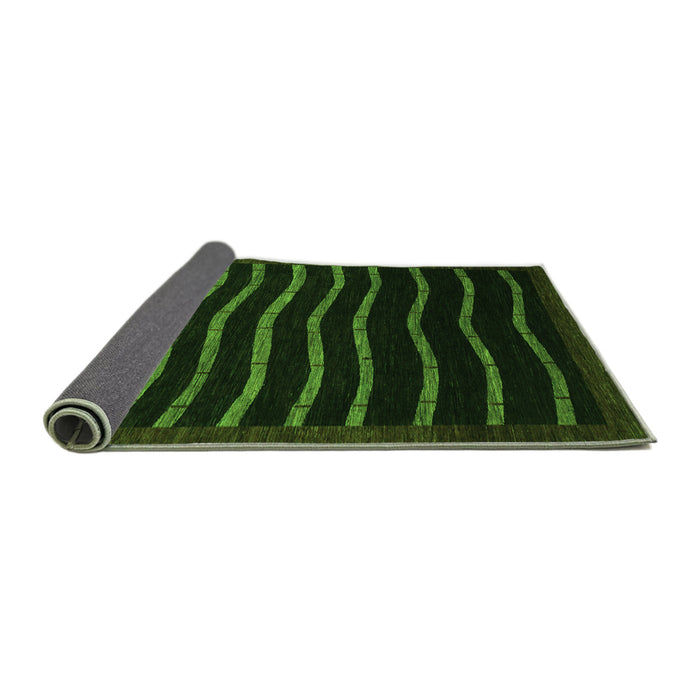 Sideview of Abstract Green Modern Rug, abs1630grn