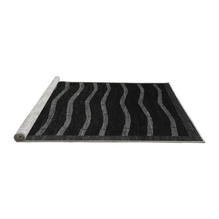 Sideview of Machine Washable Abstract Gray Modern Rug, wshabs1630gry