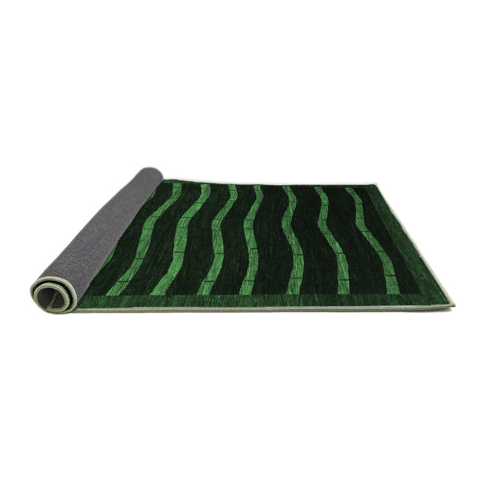 Sideview of Abstract Emerald Green Modern Rug, abs1630emgrn