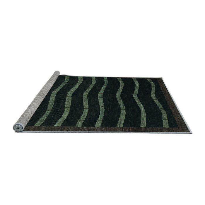Sideview of Machine Washable Abstract Light Blue Modern Rug, wshabs1630lblu