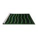 Sideview of Machine Washable Abstract Emerald Green Modern Area Rugs, wshabs1630emgrn