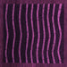 Square Machine Washable Abstract Purple Modern Area Rugs, wshabs1630pur