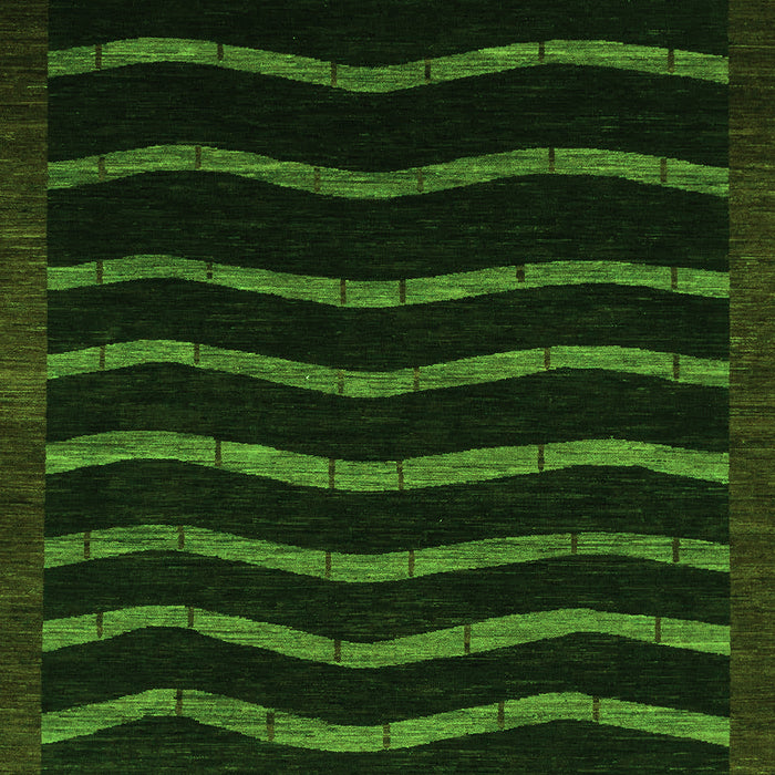 Machine Washable Abstract Green Modern Area Rugs, wshabs1630grn