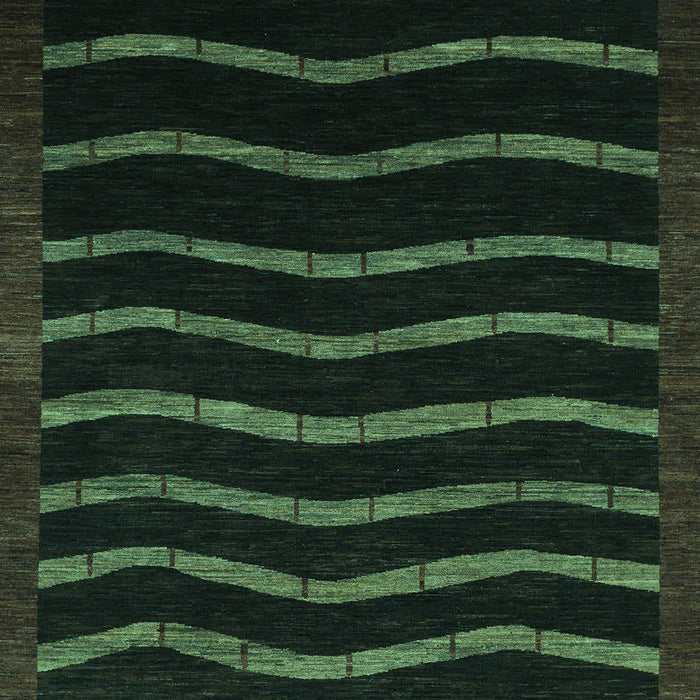 Machine Washable Abstract Turquoise Modern Area Rugs, wshabs1630turq