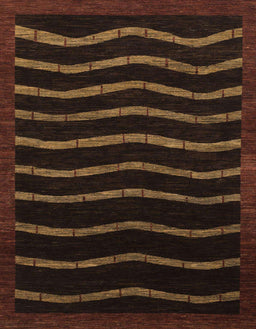 Abstract Sangria Brown Modern Rug, abs1630
