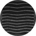 Round Abstract Gray Modern Rug, abs1630gry