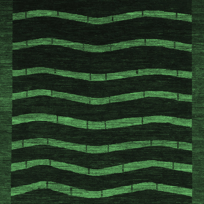 Machine Washable Abstract Emerald Green Modern Area Rugs, wshabs1630emgrn