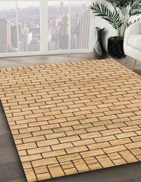 Abstract Chocolate Brown Solid Rug, abs1631