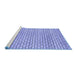 Sideview of Machine Washable Solid Blue Modern Rug, wshabs1631blu