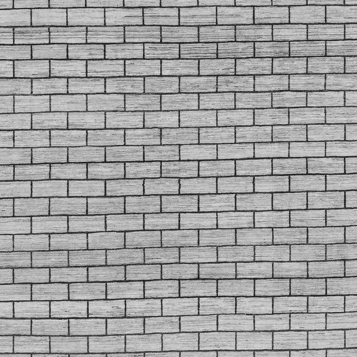 Machine Washable Solid Gray Modern Rug, wshabs1631gry