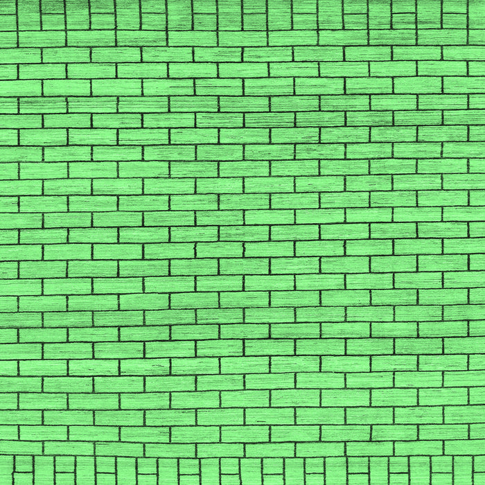 Square Machine Washable Solid Emerald Green Modern Area Rugs, wshabs1631emgrn