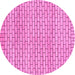 Round Solid Pink Modern Rug, abs1631pnk