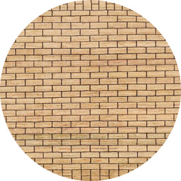 Round Abstract Chocolate Brown Solid Rug, abs1631