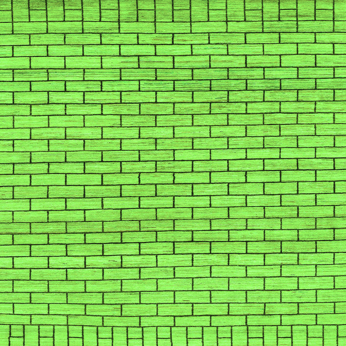 Square Solid Green Modern Rug, abs1631grn