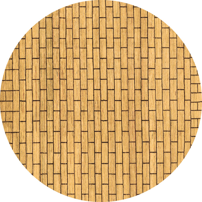 Round Solid Brown Modern Rug, abs1631brn