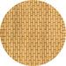 Round Machine Washable Solid Brown Modern Rug, wshabs1631brn