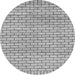 Round Solid Gray Modern Rug, abs1631gry