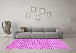 Machine Washable Solid Purple Modern Area Rugs in a Living Room, wshabs1631pur