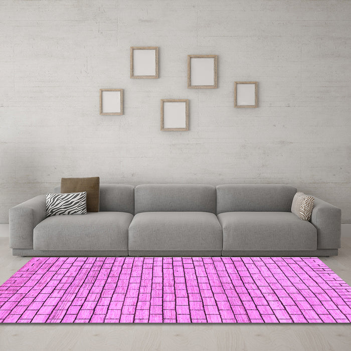 Machine Washable Solid Purple Modern Area Rugs in a Living Room, wshabs1631pur