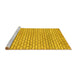 Sideview of Machine Washable Solid Yellow Modern Rug, wshabs1631yw