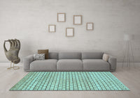 Machine Washable Solid Light Blue Modern Rug, wshabs1631lblu