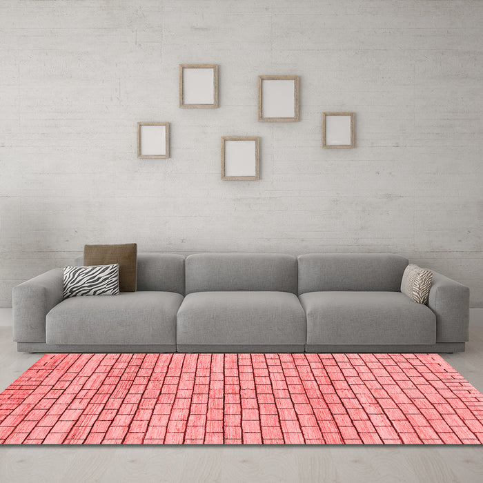 Modern Red Washable Rugs