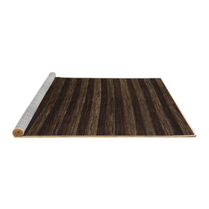 Sideview of Machine Washable Abstract Sepia Brown Rug, wshabs1632