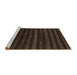 Sideview of Machine Washable Abstract Sepia Brown Rug, wshabs1632