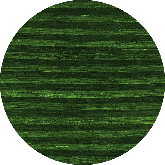 Round Abstract Green Modern Rug, abs1632grn