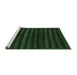 Sideview of Machine Washable Abstract Emerald Green Modern Area Rugs, wshabs1632emgrn