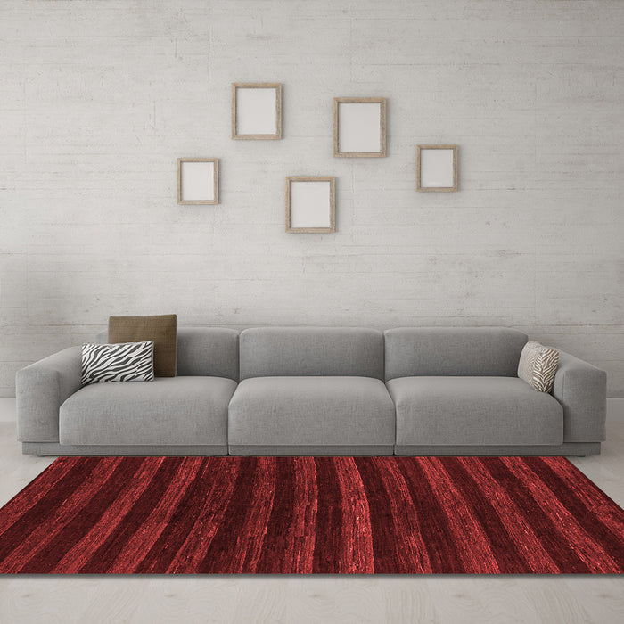 Modern Red Washable Rugs