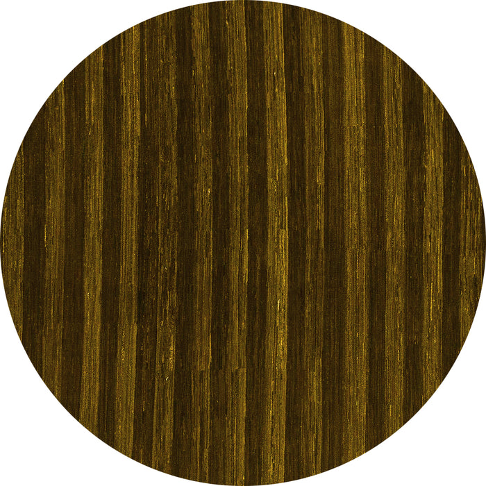 Round Machine Washable Abstract Yellow Modern Rug, wshabs1632yw