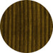 Round Machine Washable Abstract Yellow Modern Rug, wshabs1632yw