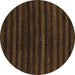 Round Abstract Brown Modern Rug, abs1632brn