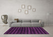 Machine Washable Abstract Purple Modern Area Rugs in a Living Room, wshabs1632pur