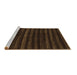 Sideview of Machine Washable Abstract Brown Modern Rug, wshabs1632brn