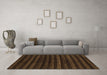 Machine Washable Abstract Brown Modern Rug in a Living Room,, wshabs1632brn