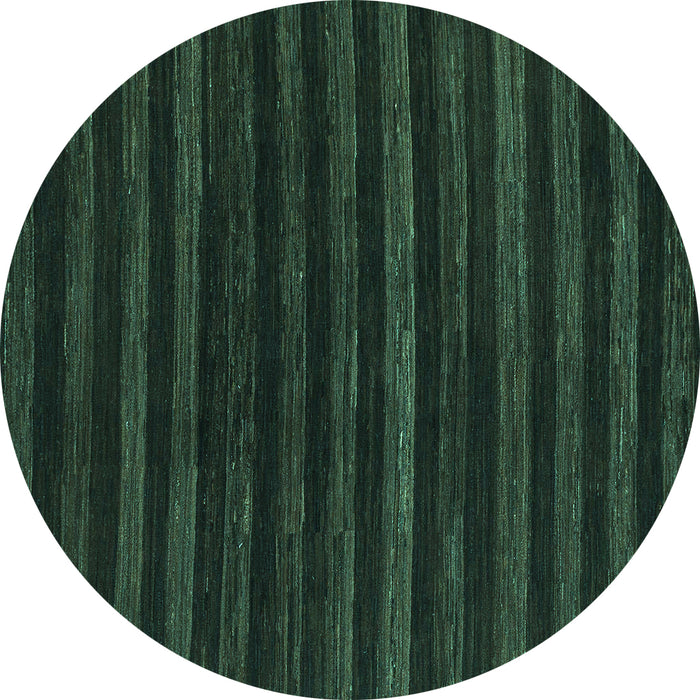 Round Abstract Turquoise Modern Rug, abs1632turq