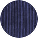 Round Abstract Blue Modern Rug, abs1632blu