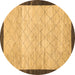 Round Abstract Brown Modern Rug, abs1633brn