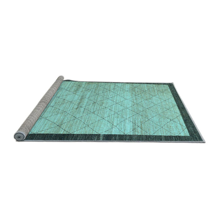 Sideview of Machine Washable Abstract Light Blue Modern Rug, wshabs1633lblu