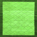 Square Machine Washable Abstract Green Modern Area Rugs, wshabs1633grn