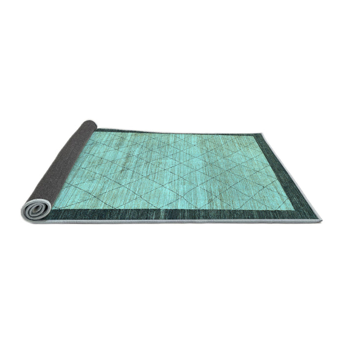 Sideview of Abstract Light Blue Modern Rug, abs1633lblu