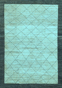 Abstract Light Blue Modern Rug, abs1633lblu