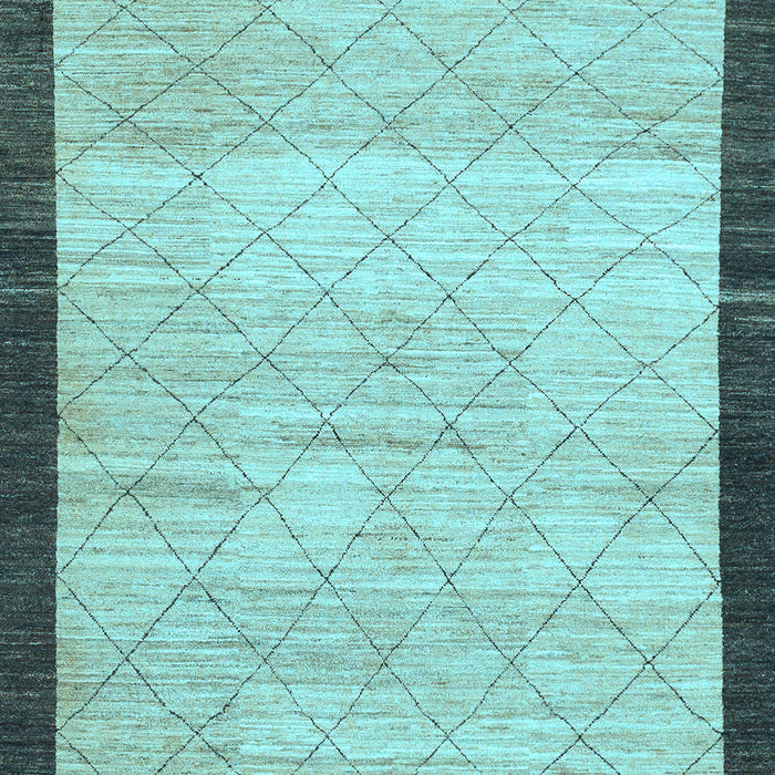 Abstract Light Blue Modern Rug, abs1633lblu