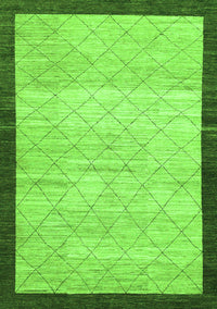 Abstract Green Modern Rug, abs1633grn