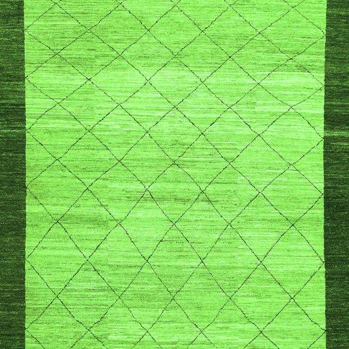 Abstract Green Modern Rug, abs1633grn